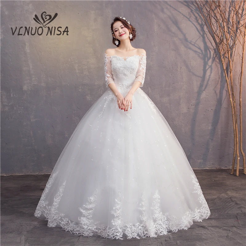 VLNUO NISA Simple White Lace Wedding Dress Elegant Boat Neck Backless Half Sleeve Custom Made Bridal Gown Vestido De Noiva 30
VLNUO NISA Simple White Lace Wedding Dress Elegant Boat Neck Backless Half Sleeve Custom Made Bridal Gown Vestido De Noiva 30