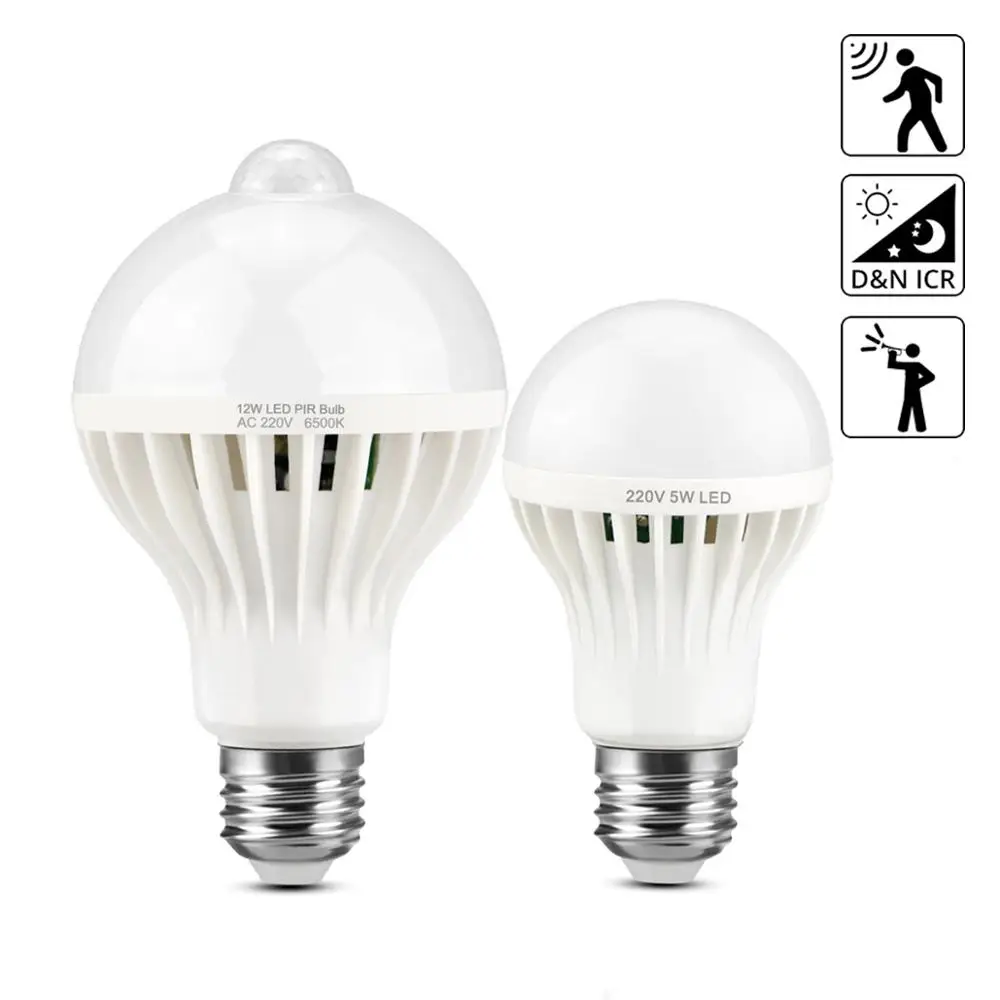 220V LED PIR Motion Sensor Bulb E27 Indoor Lamp Sound Sensor LED Light Bulbs Sensitive auto on off lamparas
220V LED PIR Motion Sensor Bulb E27 Indoor Lamp Sound Sensor LED Light Bulbs Sensitive auto on off lamparas