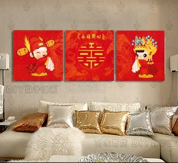 DIY digital painting special offer marriage living room decoration triptych / three spell 50150 knot
DIY digital painting special offer marriage living room decoration triptych / three spell 50150 knot