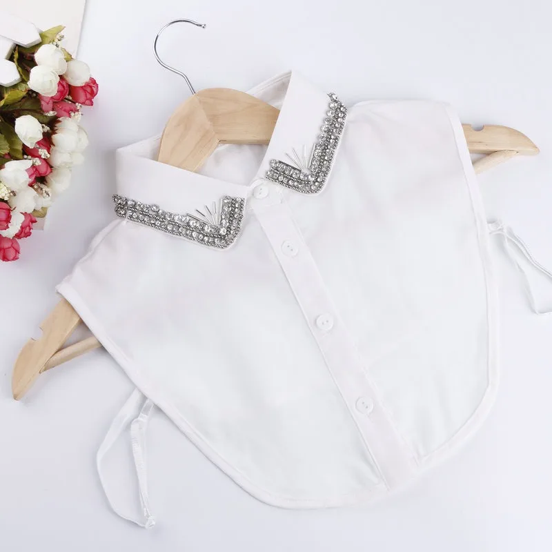 Chiffon Shirt Fake Collar Women Removable Fashion Shirt Lapel Handmade Beaded Flower Fake Collar Neckwear Clothing Accessories
Chiffon Shirt Fake Collar Women Removable Fashion Shirt Lapel Handmade Beaded Flower Fake Collar Neckwear Clothing Accessories