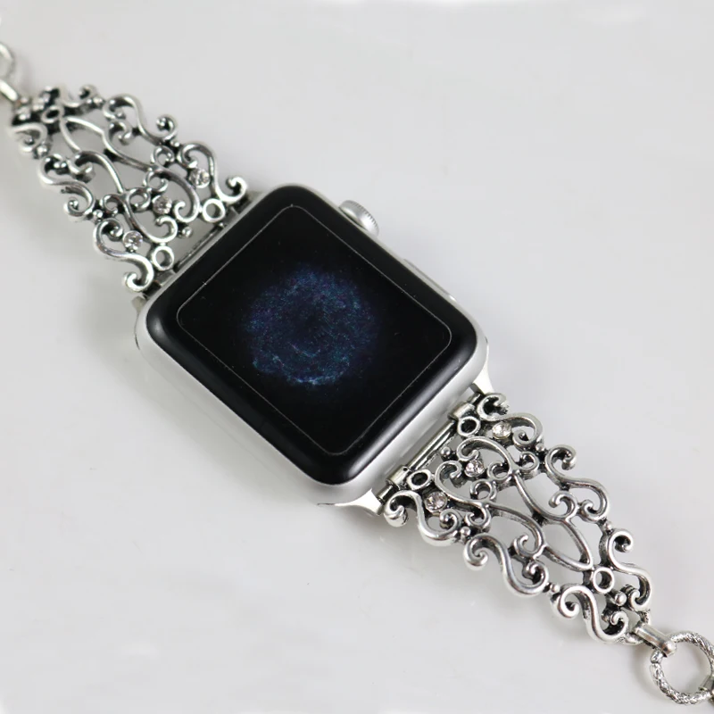 Vintage Steampunk Style Strap for Apple Watch 38 42mm Metal Carved Skeleton Wrist band for iwatch Woman Fashion Watch bands
Vintage Steampunk Style Strap for Apple Watch 38 42mm Metal Carved Skeleton Wrist band for iwatch Woman Fashion Watch bands