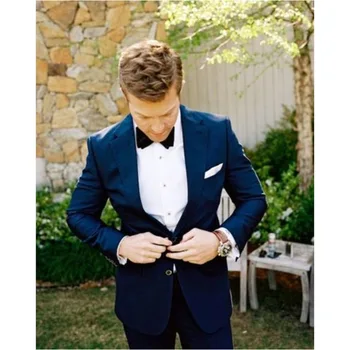 Notch Lapel Two Buttons Bule Blazer Custome Homme Fashion Men Suits Formal Office BusinessTerno(Jacket+Pant) AS652
Notch Lapel Two Buttons Bule Blazer Custome Homme Fashion Men Suits Formal Office BusinessTerno(Jacket+Pant) AS652