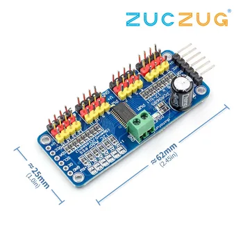 16 Channel 12-bit PWM/Servo Driver-I2C interface PCA9685 module Raspberry pi shield module servo shield
16 Channel 12-bit PWM/Servo Driver-I2C interface PCA9685 module Raspberry pi shield module servo shield