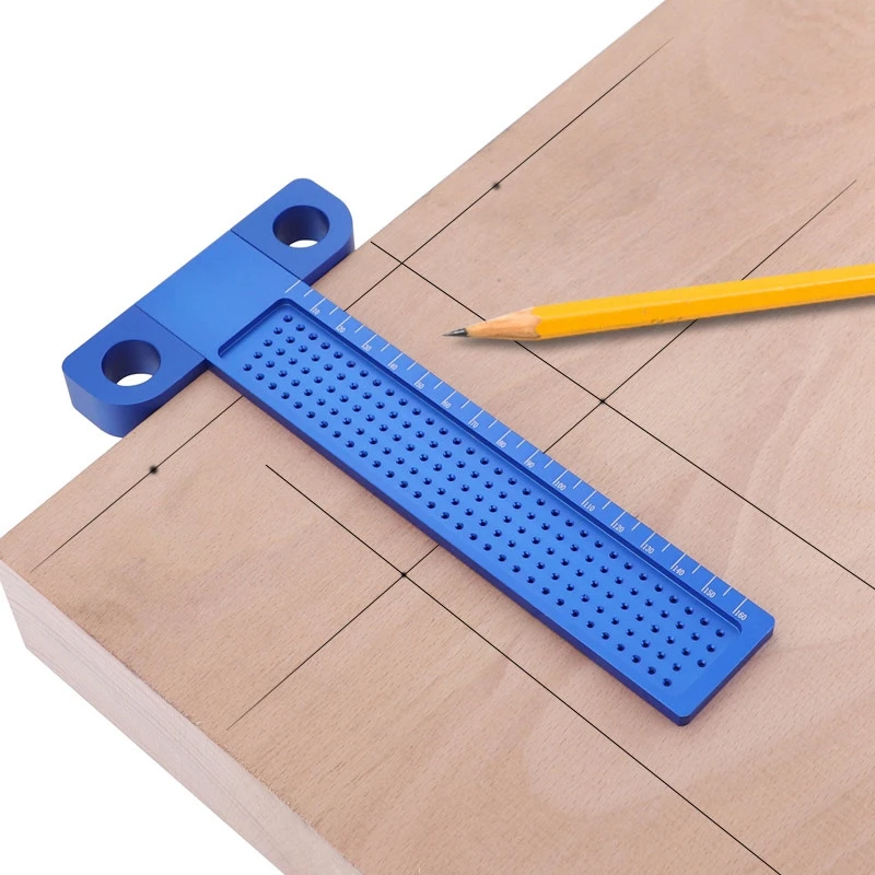 Woodworking T Ruler 160Mm Hole Positioning Crossed Marking Gauge Aluminum Alloy Metric Scriber Measuring Tools Carpenter
Woodworking T Ruler 160Mm Hole Positioning Crossed Marking Gauge Aluminum Alloy Metric Scriber Measuring Tools Carpenter