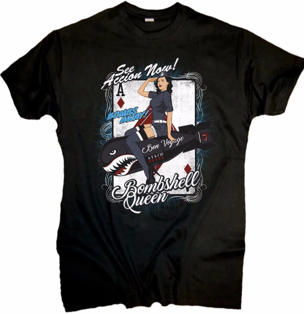 2019 T-shirt fashion Cool male Tee shirts pin Up Bombshell Queen Girl Rockabilly Hot Rod Oldtimer Old School V8 T shirt
2019 T-shirt fashion Cool male Tee shirts pin Up Bombshell Queen Girl Rockabilly Hot Rod Oldtimer Old School V8 T shirt