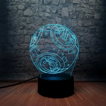 Hot Star Wars Deformed spaceship BB Ship 3D LED Lamp Bedroom Sleep Night Light Multicolor Decor For Child Kids Toy Holiday Gift
Hot Star Wars Deformed spaceship BB Ship 3D LED Lamp Bedroom Sleep Night Light Multicolor Decor For Child Kids Toy Holiday Gift