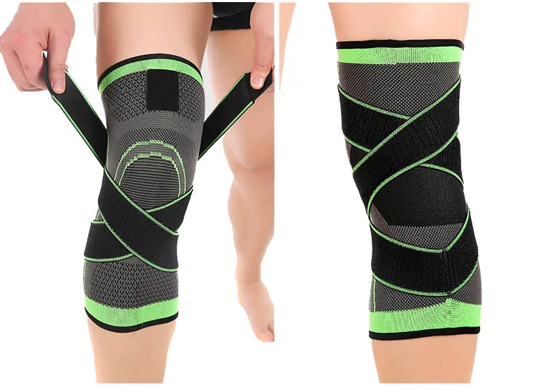 3D weaving Knee brace support professional protective Straps Pressurized sport knee pad for basketball tennis hiking cycling 3D weaving Knee brace support professional protective Straps Pressurized sport knee pad for basketball tennis hiking cycling