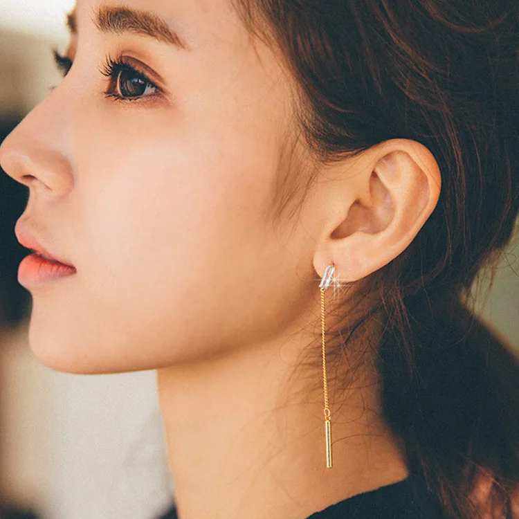2019 Korean New Elegant Asymmetric Long Earrings For Women Ear Line Drop Pendientes 925 Sterling Silver Earrings Gold Earrings
2019 Korean New Elegant Asymmetric Long Earrings For Women Ear Line Drop Pendientes 925 Sterling Silver Earrings Gold Earrings