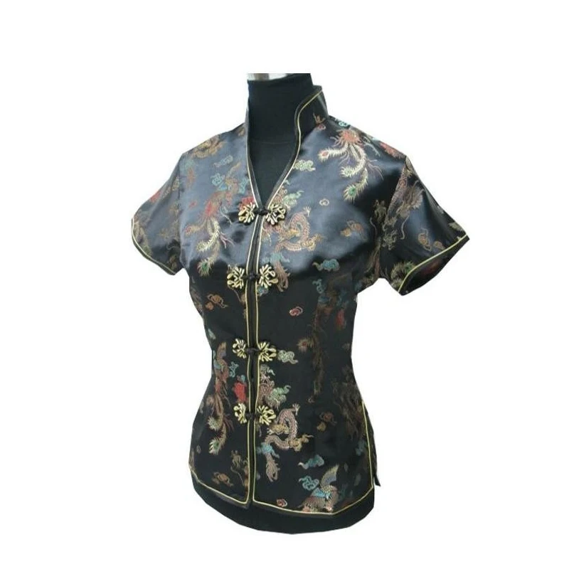 Dragon&Phoenix Vintage Summer Black Chinese tradition Style Women's top blouse shirt Size S M L XL XXL XXXL 021106
Dragon&Phoenix Vintage Summer Black Chinese tradition Style Women's top blouse shirt Size S M L XL XXL XXXL 021106