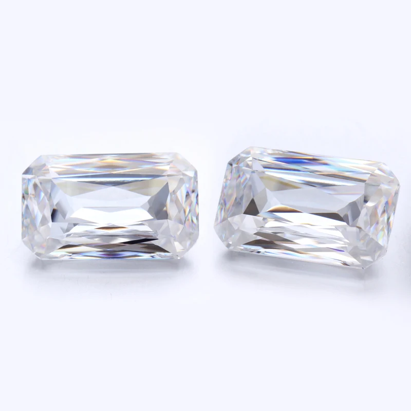 Crisscut Emeralds cut 9*7mm E/F forever white quality test positive moissanites synthetic stone
Crisscut Emeralds cut 9*7mm E/F forever white quality test positive moissanites synthetic stone