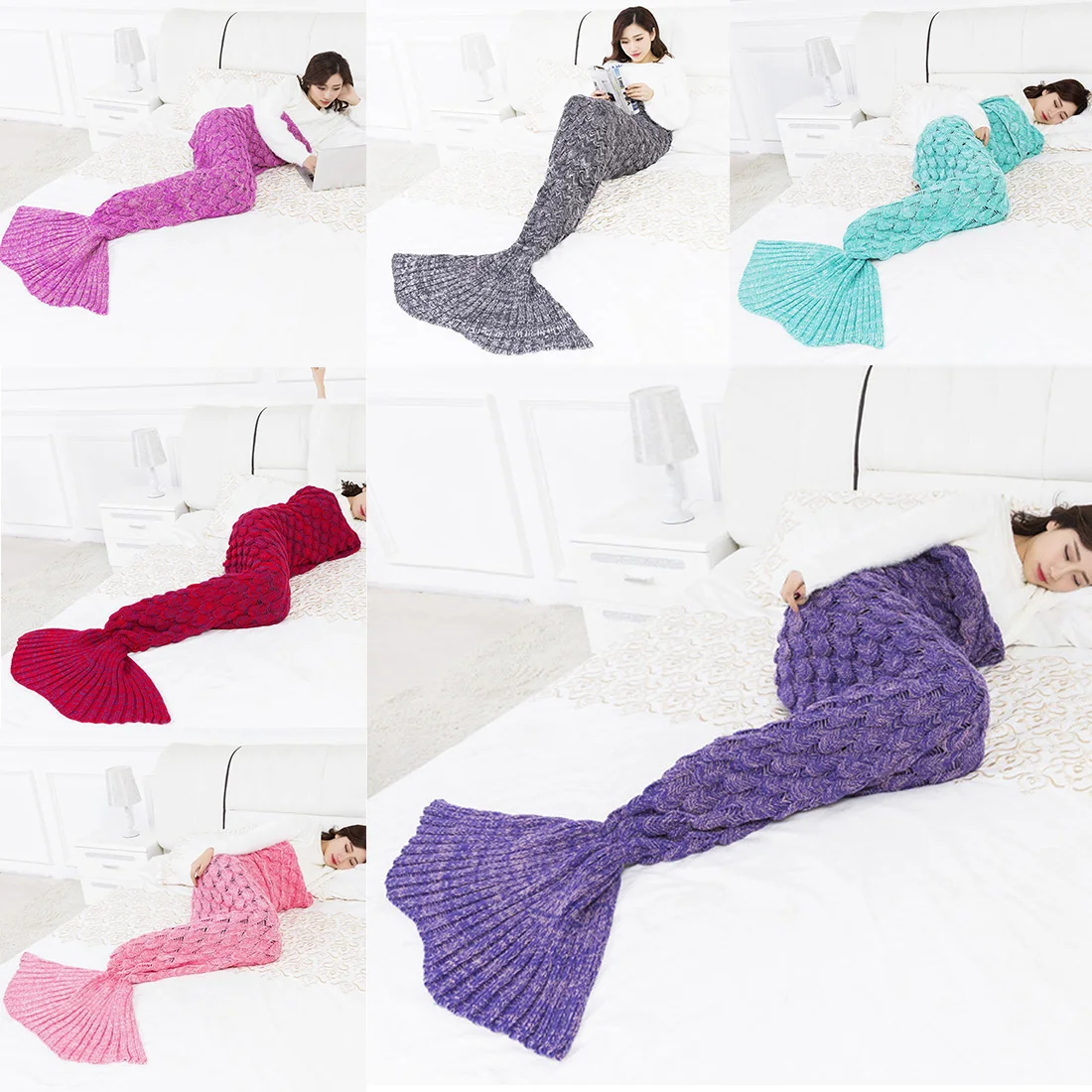 Multi-color handmade crochet mermaid blanket adult warm seasons sleep knitted blanket TV sofa blanket birthday Christmas gift
Multi-color handmade crochet mermaid blanket adult warm seasons sleep knitted blanket TV sofa blanket birthday Christmas gift