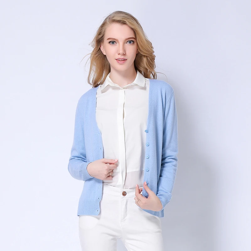 Women's Long Sleeve Kitted Cashmere Cardigan Sweater Female Spring Autumn V Neck Brand New Casual Solid Color Cardigans 2018
Women's Long Sleeve Kitted Cashmere Cardigan Sweater Female Spring Autumn V Neck Brand New Casual Solid Color Cardigans 2018