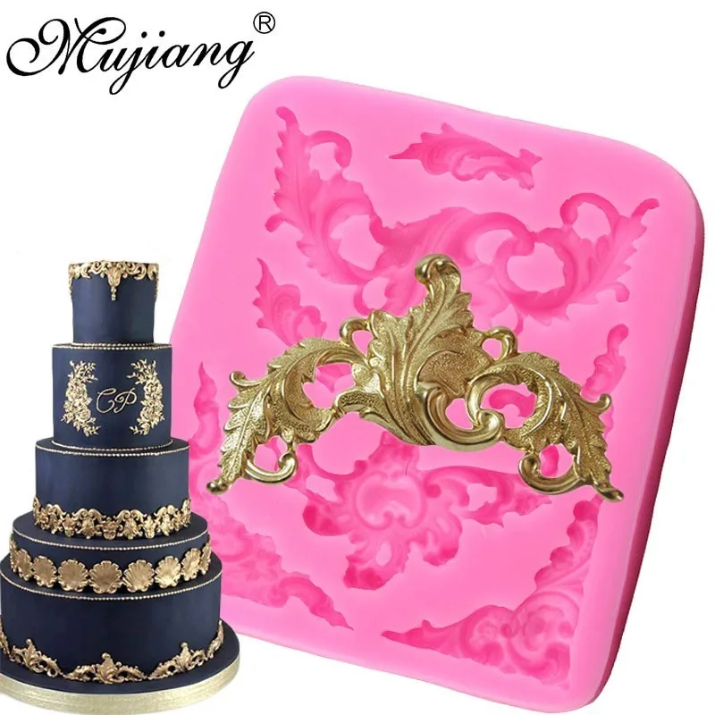 DIY Scroll Leaf Cake Border Silicone Molds Baroque Relief Cupcake Topper Fondant Cake Decorating Tools Chocolate Candy Clay Mold
DIY Scroll Leaf Cake Border Silicone Molds Baroque Relief Cupcake Topper Fondant Cake Decorating Tools Chocolate Candy Clay Mold