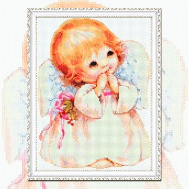Needlework,DIY Cross stitch,Sets For Embroidery kits,Beautiful little angel baby girl Pattern Cross-Stitch painting home decor
Needlework,DIY Cross stitch,Sets For Embroidery kits,Beautiful little angel baby girl Pattern Cross-Stitch painting home decor