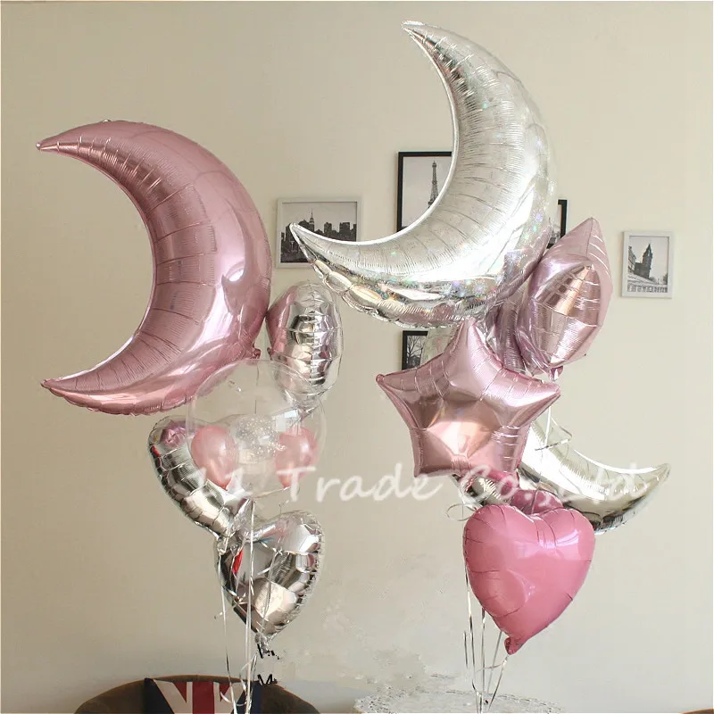 1pcs/Lot 32inch Large Moon 18inch Heart Helium Foil Balloons Baby Birthday Party Star Balloon Decor Supplies Toy Pink Silver toy
1pcs/Lot 32inch Large Moon 18inch Heart Helium Foil Balloons Baby Birthday Party Star Balloon Decor Supplies Toy Pink Silver toy