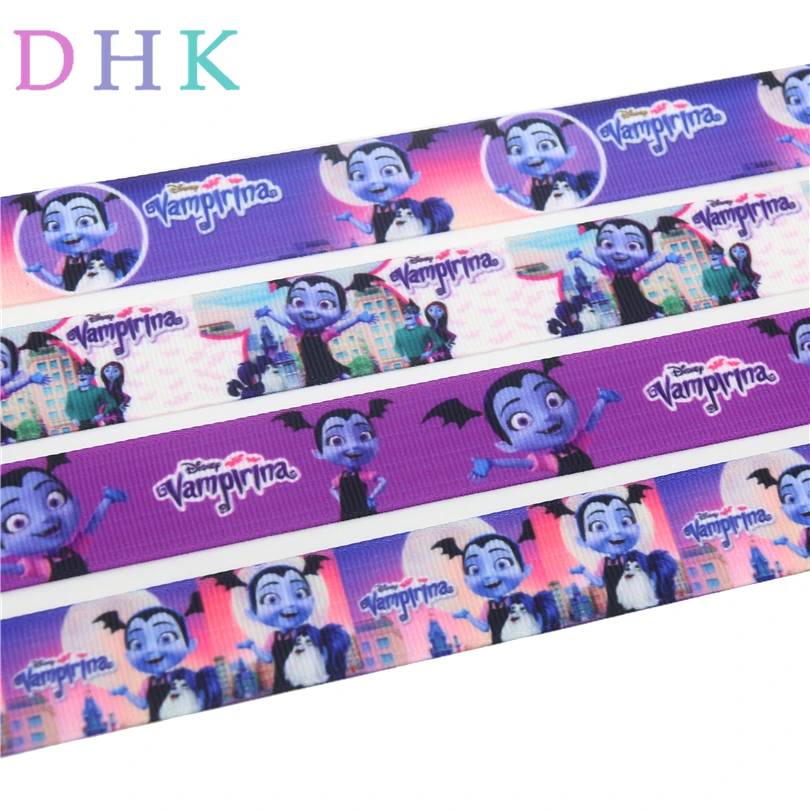 DHK 7/8'' 10yards vampire cartoon printed grosgrain ribbon Accessory hairbow headwear decoration Wholesale OEM 22mm B1600
DHK 7/8'' 10yards vampire cartoon printed grosgrain ribbon Accessory hairbow headwear decoration Wholesale OEM 22mm B1600