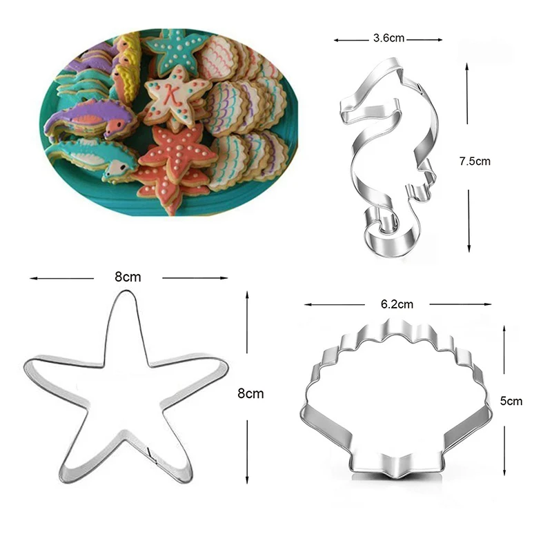 Ocean Animal Mould Cookies Fondant Mold Seahorse Sea Shell DIY Baking Tools HFing
Ocean Animal Mould Cookies Fondant Mold Seahorse Sea Shell DIY Baking Tools HFing