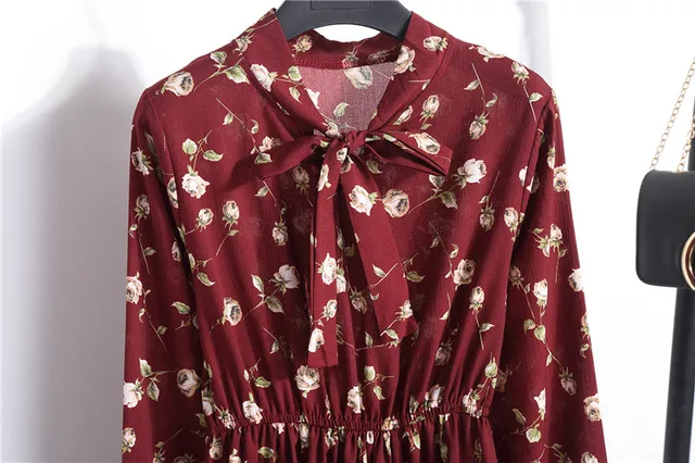 2020 jesienna damska sukienka dla kobiet szyfonowa koszula z długim rękawem sukienka A-line Midi zimowa sukienka biała kokardka kwiatowy Vestidos Vintage tanie tanio Poliester COTTON Jesień Stojak Pełna Butterfly rękawem Łuk Na co dzień empire Drukuj Kolan 2020 jesienna damska sukienka dla kobiet szyfonowa koszula z długim rękawem sukienka A-line Midi zimowa sukienka biała kokardka kwiatowy Vestidos Vintage tanie tanio Poliester COTTON Jesień Stojak Pełna Butterfly rękawem Łuk Na co dzień empire Drukuj Kolan
