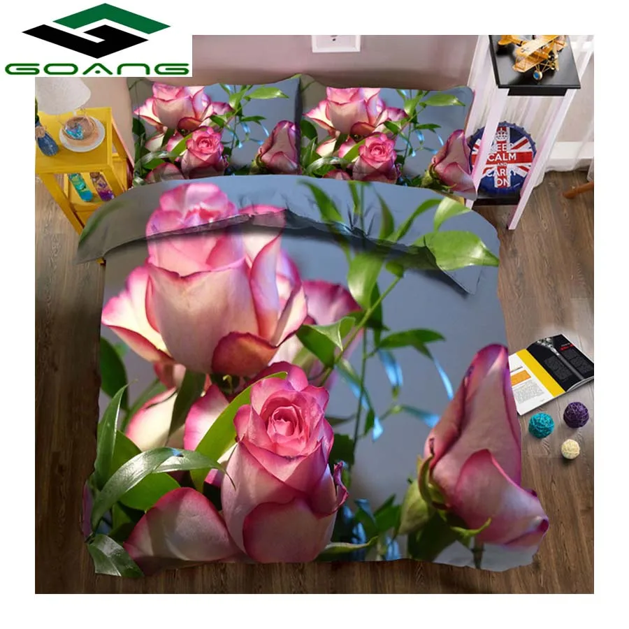 GOANG bedding set 3d digital printing flowers rose duvet cover bed sheet pillow case king size bedding set home textiles
GOANG bedding set 3d digital printing flowers rose duvet cover bed sheet pillow case king size bedding set home textiles