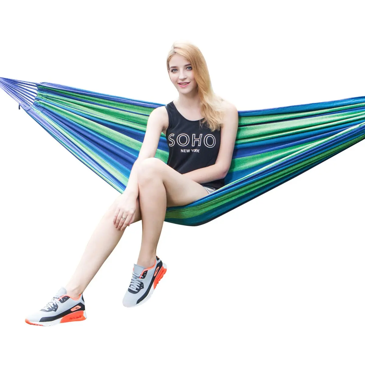 Outdoor Leisure Double Collapsible Canvas Hammock Portable Ultralight Camping Hammock With Backpack For Garden Sport Home Travel
Outdoor Leisure Double Collapsible Canvas Hammock Portable Ultralight Camping Hammock With Backpack For Garden Sport Home Travel
