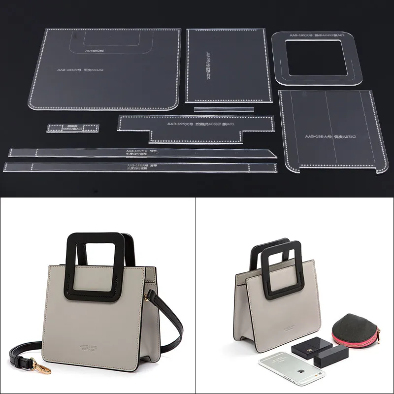 1Set DIY Home Handmade Sewing Stencil Acrylic Leather Template For Lady Handbag Shoulder Bag leather Sewing Pattern
1Set DIY Home Handmade Sewing Stencil Acrylic Leather Template For Lady Handbag Shoulder Bag leather Sewing Pattern