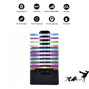 HIFI Stereo Speaker Colorful LED Lights Wireless Bluetooth Audio Mic AUX USB Hands Free Speakers for Home and Party and outdoor 
HIFI Stereo Speaker Colorful LED Lights Wireless Bluetooth Audio Mic AUX USB Hands Free Speakers for Home and Party and outdoor