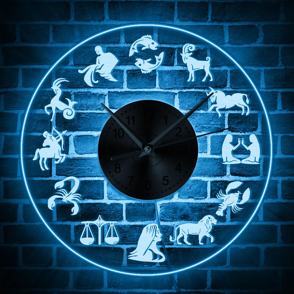 12 Symbol Transparent 3D Wall Clock Astrology Zodiac Decorative Art Round Shape 12" Time Clocks Living Room Decoration
12 Symbol Transparent 3D Wall Clock Astrology Zodiac Decorative Art Round Shape 12" Time Clocks Living Room Decoration