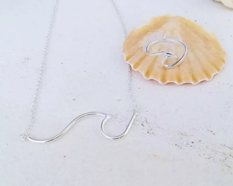 Women's Fashion Jewlery Sets Stainless Steel Wave Necklace And Ring Friendship Gifts Rose Gold Kids Accessories 2019 New Arrive
Women's Fashion Jewlery Sets Stainless Steel Wave Necklace And Ring Friendship Gifts Rose Gold Kids Accessories 2019 New Arrive