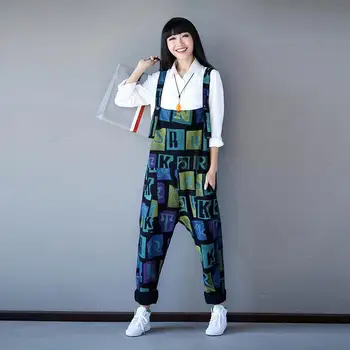Big Pocket cotton letters printed Jumpsuit 2020 Spring Ladies Korean Style Casual Full Length Loose Rompers Jeans Overall wj1047
Big Pocket cotton letters printed Jumpsuit 2020 Spring Ladies Korean Style Casual Full Length Loose Rompers Jeans Overall wj1047