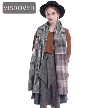 VISROVER Winter Women Scarf Woman plaid winter fashion knitted scarves classical plaid imitation cashmere scarves tassel
VISROVER Winter Women Scarf Woman plaid winter fashion knitted scarves classical plaid imitation cashmere scarves tassel