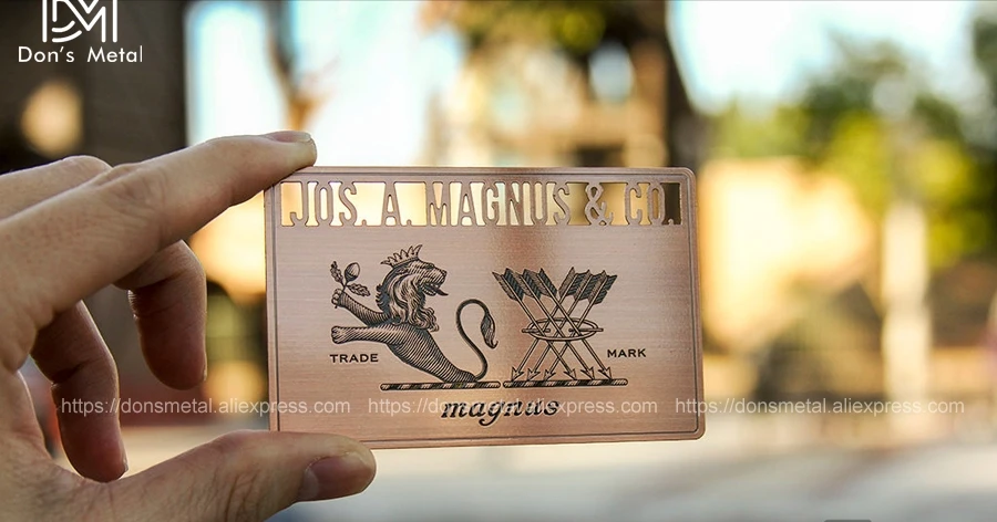Red bronze stainless steel card metal membership card plating metal card custom stainless steel business card 