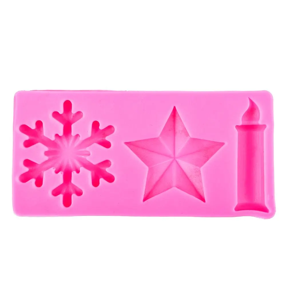 Christmas snowflake star candle Craft Relief Chocolate confectionery Silicone Mold Fondant Cake Kitchen Decorating Tools FT-1088
Christmas snowflake star candle Craft Relief Chocolate confectionery Silicone Mold Fondant Cake Kitchen Decorating Tools FT-1088