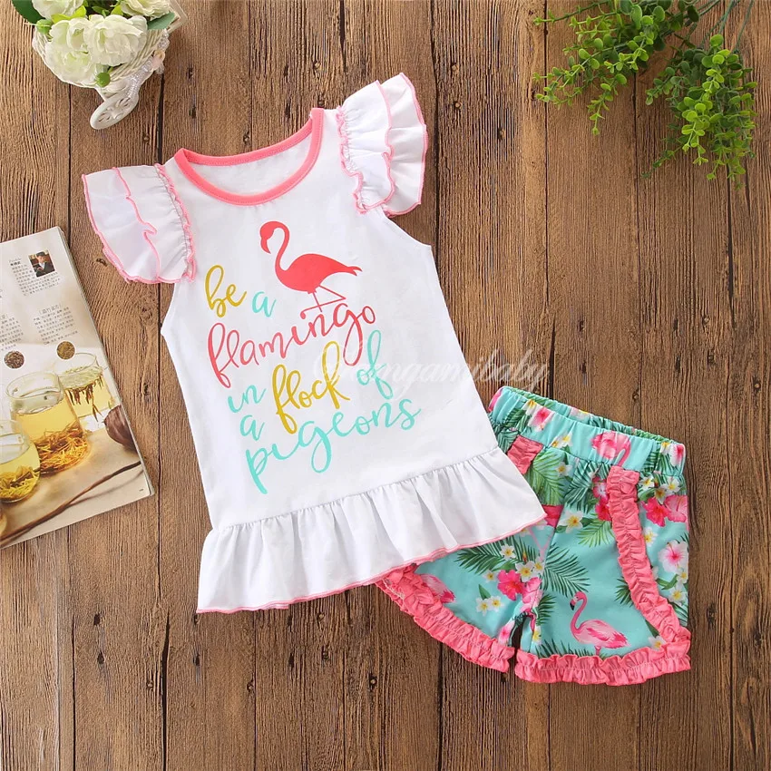 Girls Suit Summer 2018 White Sleeveless Top + Shorts Europe & America | Детская одежда и обувь