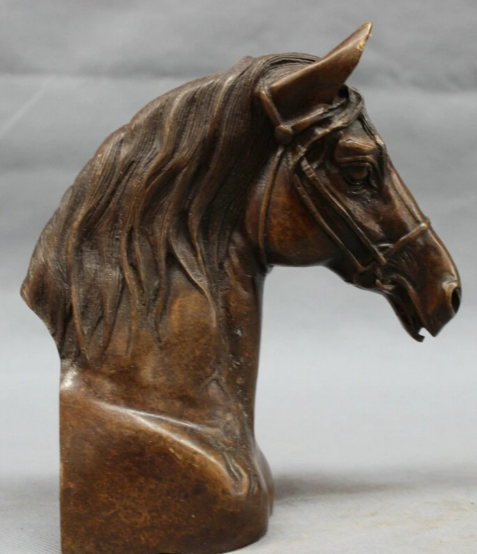 shitou 001577 8" Chinese Bronze Classical Art Year Zodiac Bust Horse Head Statue Sculpture 
shitou 001577 8" Chinese Bronze Classical Art Year Zodiac Bust Horse Head Statue Sculpture