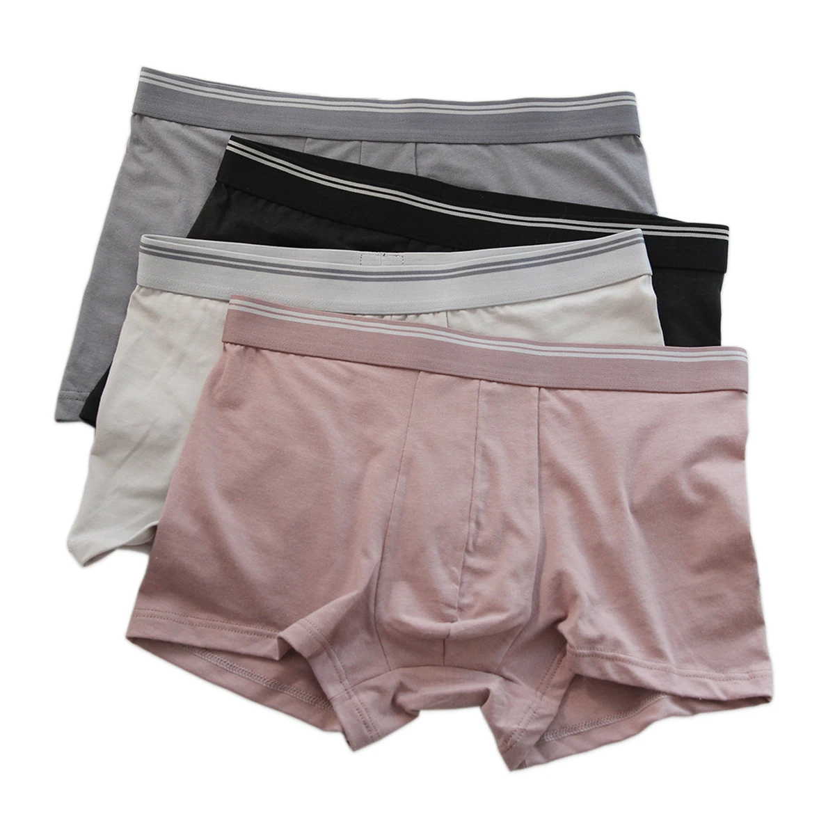 

quality cozy modal cotton boxers men Underwear adult plus size pure color male underwear boxers men spring New