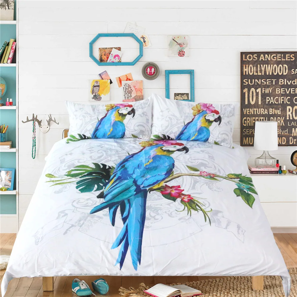 Free shipping Macaw Art Duvet Cover Set 3 Pieces Bird Morning Glories 3D Vivid Animal Print Bedding Set Microfiber Bedclothes
Free shipping Macaw Art Duvet Cover Set 3 Pieces Bird Morning Glories 3D Vivid Animal Print Bedding Set Microfiber Bedclothes