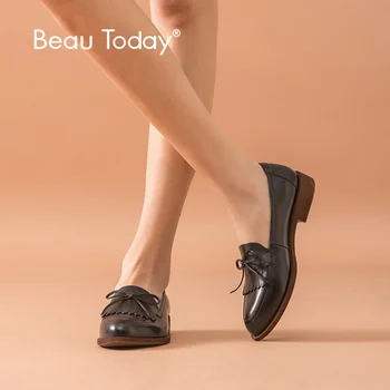 BeauToday Fringes Loafers Women Cow Leather Pointed Toe Bowknot Female Black Slip-On Flat Shoes Handmade 2711610
BeauToday Fringes Loafers Women Cow Leather Pointed Toe Bowknot Female Black Slip-On Flat Shoes Handmade 2711610