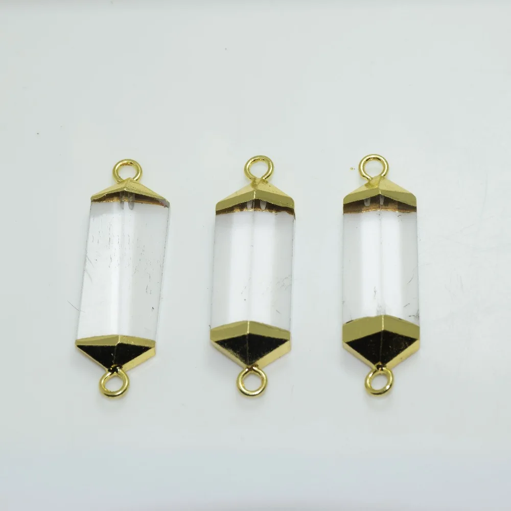 5pc Gold Plating Natural Clear Crystal Quartz hexagonal connector for girl gem stone charm connector for necklace jewelry
5pc Gold Plating Natural Clear Crystal Quartz hexagonal connector for girl gem stone charm connector for necklace jewelry