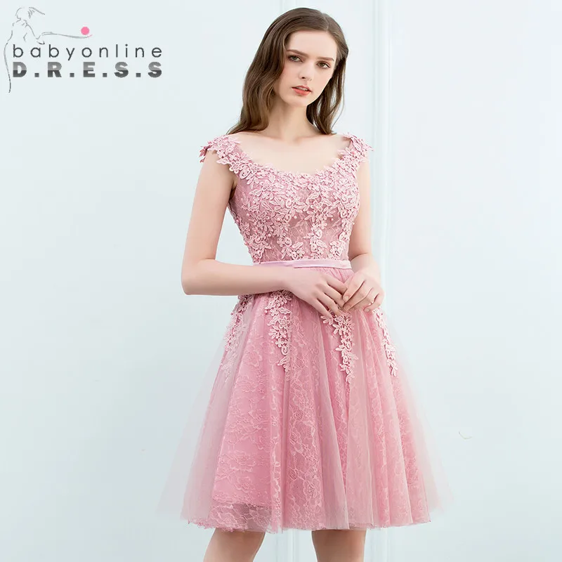 Sexy Open Back Lace Short Pink Evening Dress Elegant Tank Sleeve Short Evening Gown with Pearls Robe de Soiree Courte
Sexy Open Back Lace Short Pink Evening Dress Elegant Tank Sleeve Short Evening Gown with Pearls Robe de Soiree Courte