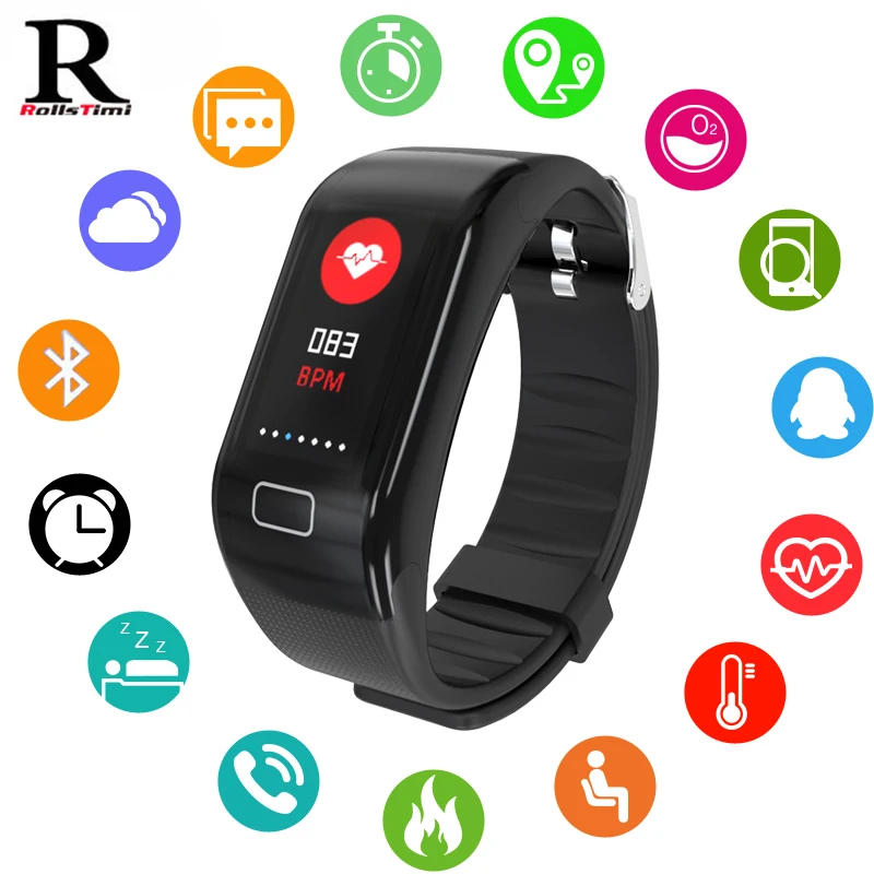 RollsTimi Smart Bracelet Blood Pressure Heart Rate Monitor Fitness Sport Tracker Call Reminder Bluetooth Smart Wrist watches Men
RollsTimi Smart Bracelet Blood Pressure Heart Rate Monitor Fitness Sport Tracker Call Reminder Bluetooth Smart Wrist watches Men
