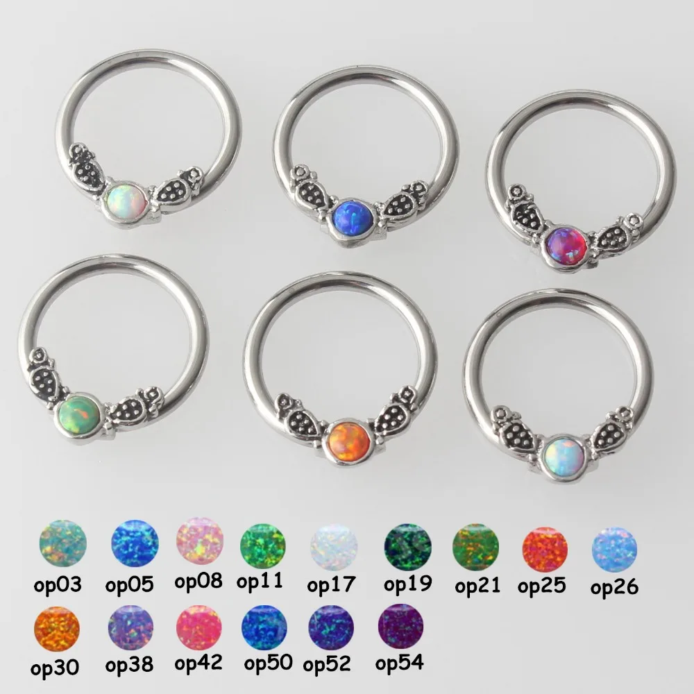 316L Stainless Steel Opal Septum Clicker Leaf Style Opal Nose Ring Earring Captive Bead Ring Body Piercing Jewelry Nipple Ring
316L Stainless Steel Opal Septum Clicker Leaf Style Opal Nose Ring Earring Captive Bead Ring Body Piercing Jewelry Nipple Ring