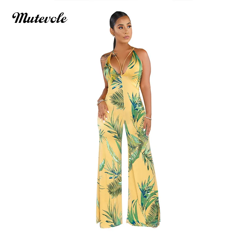 Mutevole Summer V Neck Spaghetti Strap Leaf Print Jumpsuit Women Bohemian Wide Leg Party Jumpsuit Sexy Backless Long Jumpsuit
Mutevole Summer V Neck Spaghetti Strap Leaf Print Jumpsuit Women Bohemian Wide Leg Party Jumpsuit Sexy Backless Long Jumpsuit
