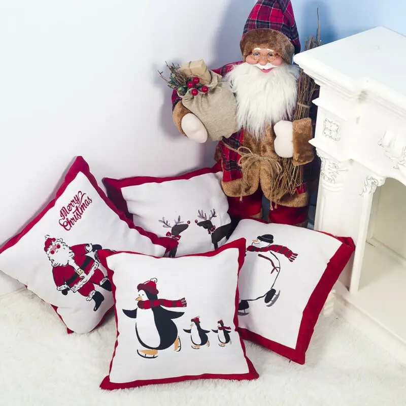 Christmas Printed Pillow Case New Square Santa Claus Cotton Linen Soft Throw Pillowslip Fashionable Snowmen Elk Pillow Case Hot
Christmas Printed Pillow Case New Square Santa Claus Cotton Linen Soft Throw Pillowslip Fashionable Snowmen Elk Pillow Case Hot