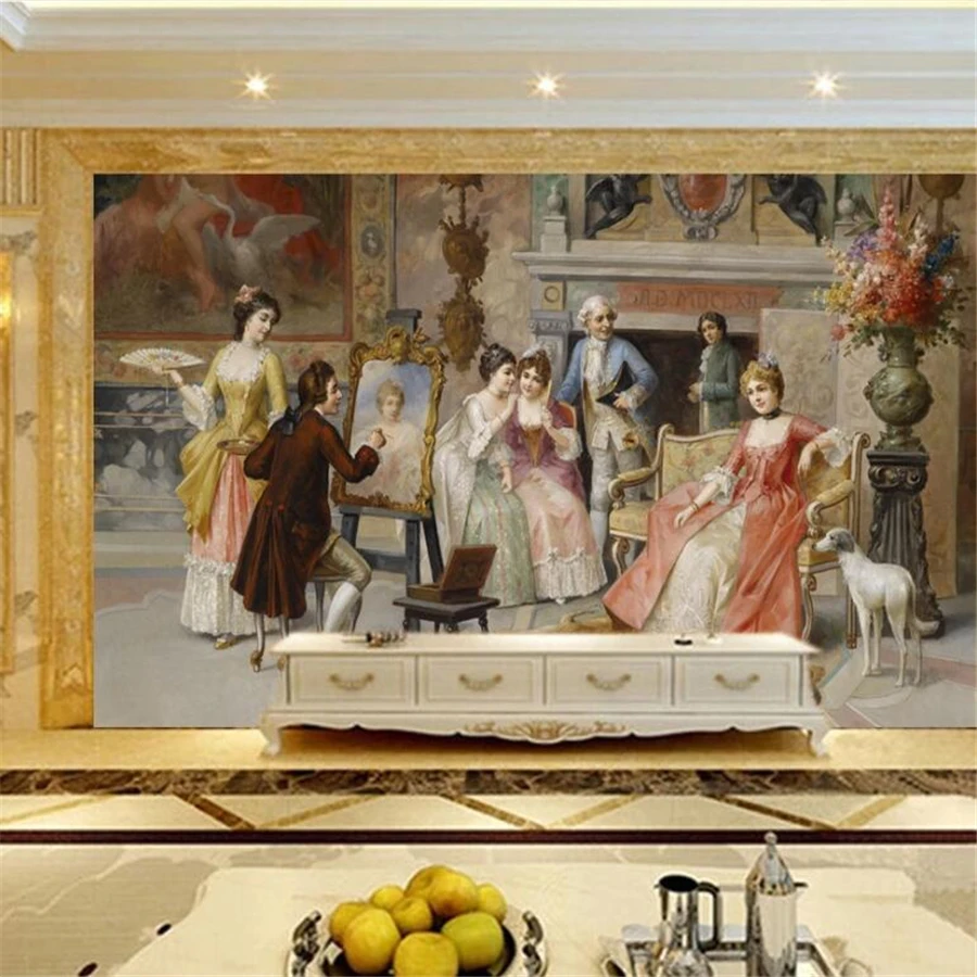 beibehang Custom wallpaper 3d stereo photo mural European court oil painting TV background wall living room bedroom 3d wallpaper
beibehang Custom wallpaper 3d stereo photo mural European court oil painting TV background wall living room bedroom 3d wallpaper