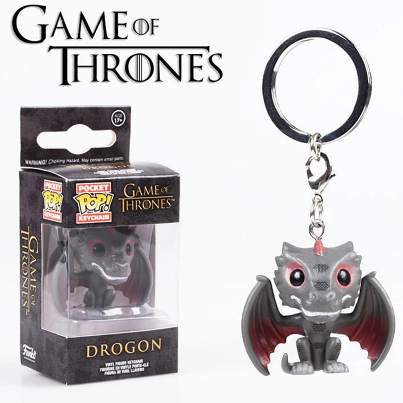 Funko Pop Pocket Game of Thrones Keychain Drogon Action Figure Toys