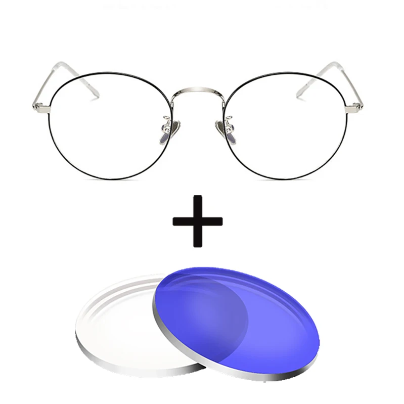 Anti blue light Round Design Optical Glasses Prescription Oculos Myopia Multifocal Customized Lens Men Women Frame |