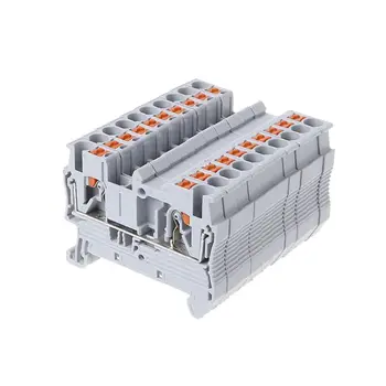 10 Pcs PT 2.5 Push-In Din Rail Mounted Terminal Blocks Spring Screwless Feed Through Electrical Components Parts
10 Pcs PT 2.5 Push-In Din Rail Mounted Terminal Blocks Spring Screwless Feed Through Electrical Components Parts