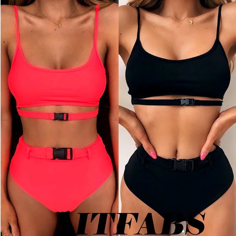 2019 Summer Sexy Womens Strap Buckle High Waist Bikini Set Push Up Swimsuit Bathing Suit Swimwear Two-Piece Beachwear Suits
2019 Summer Sexy Womens Strap Buckle High Waist Bikini Set Push Up Swimsuit Bathing Suit Swimwear Two-Piece Beachwear Suits
