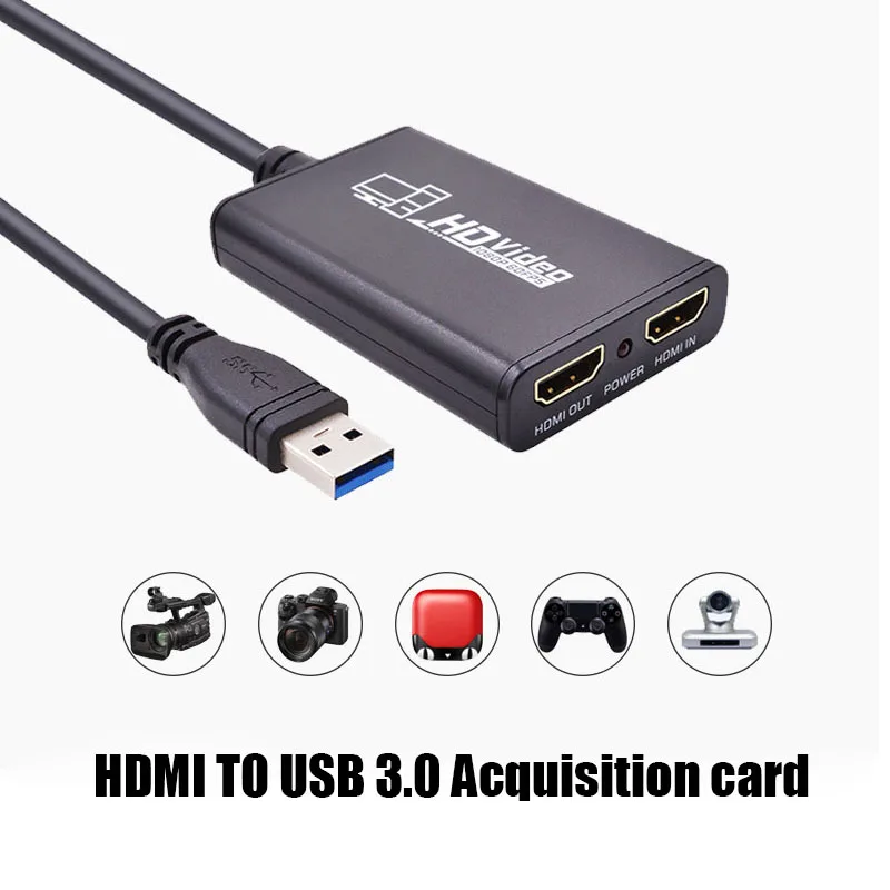 HDMI TO USB3.0 Video Converter Video capture card with HDMI LOOP OUTPUT Support network push streaming live broadcast for OBS
HDMI TO USB3.0 Video Converter Video capture card with HDMI LOOP OUTPUT Support network push streaming live broadcast for OBS