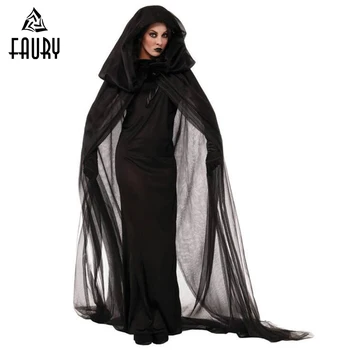 Women Halloween Cosplay Costume Medieval Renaissance Adult Witch Gothic Queen of Vampire Black Fancy Cloak Dress with Gloves
Women Halloween Cosplay Costume Medieval Renaissance Adult Witch Gothic Queen of Vampire Black Fancy Cloak Dress with Gloves